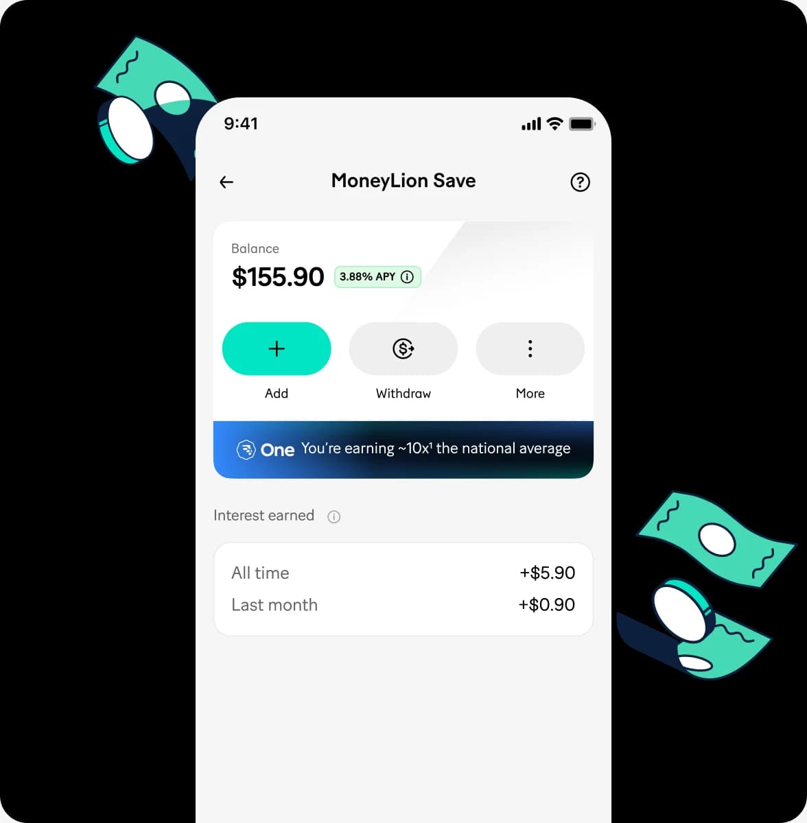 Start earning on your savings